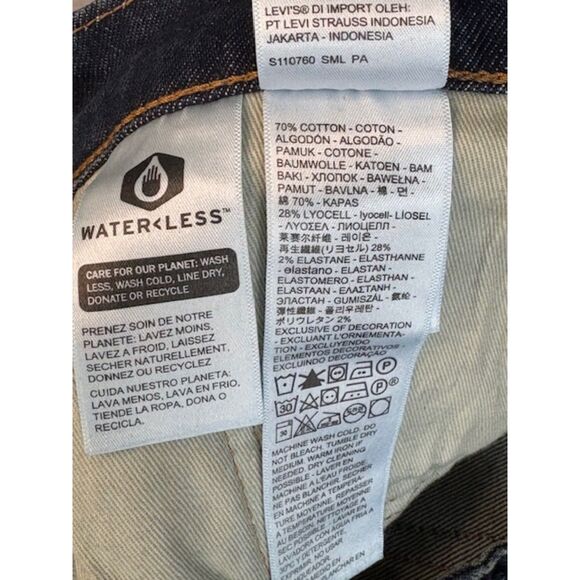 Levi's 541 Men's Athletic Taper Stretch Relaxed Jeans in Dark Blue - Picture 4 of 6